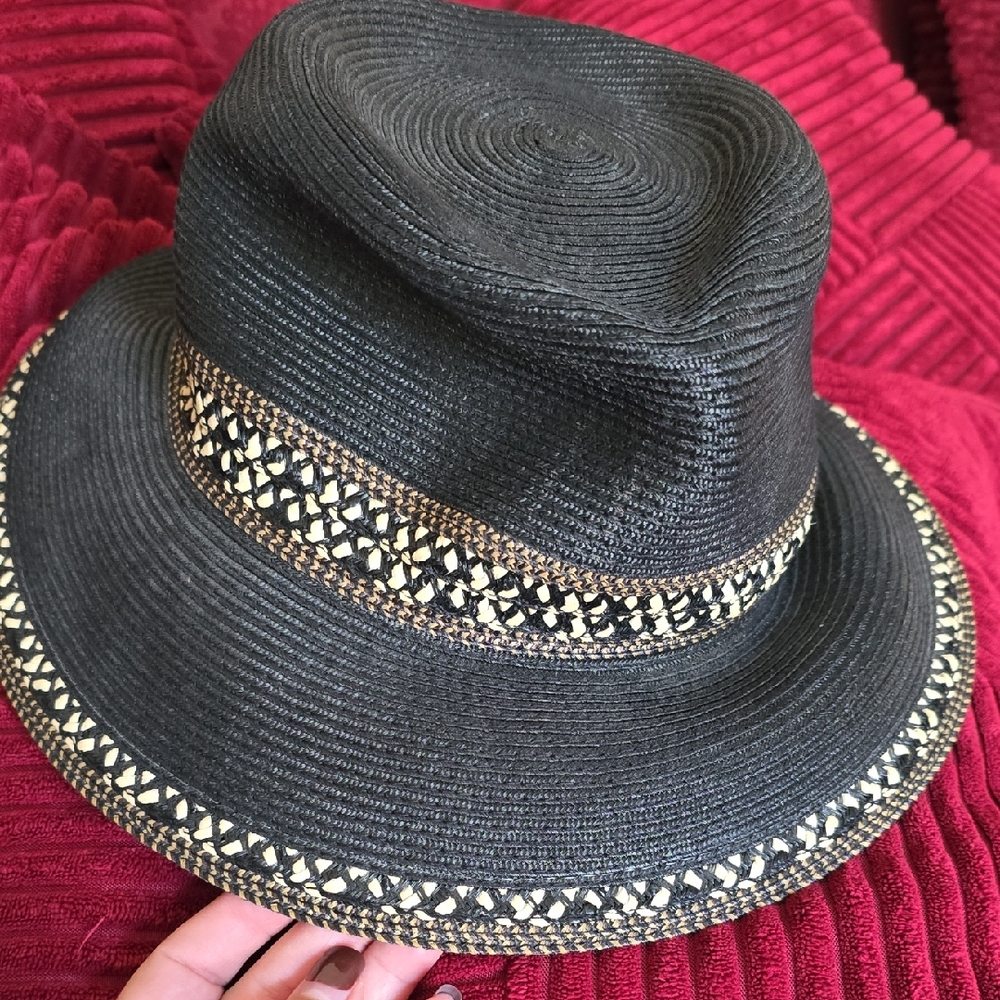 Eric Javits Black and Tan Sun Hat